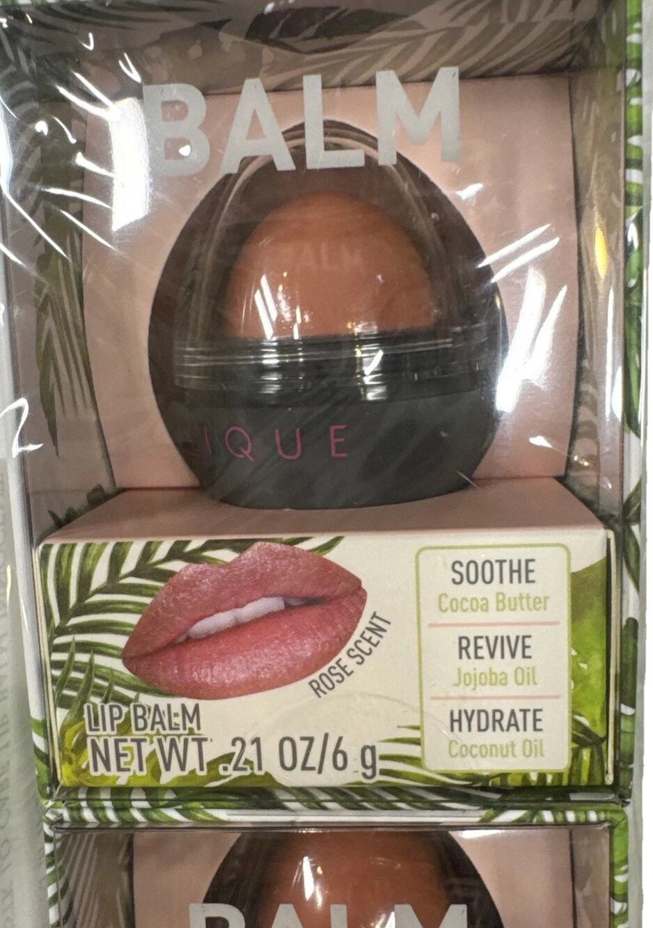 LIQUE Lip Balm Rose Scent 2-Pack-Hydrate Soothe Revive Stocking Stuffer Gift Set